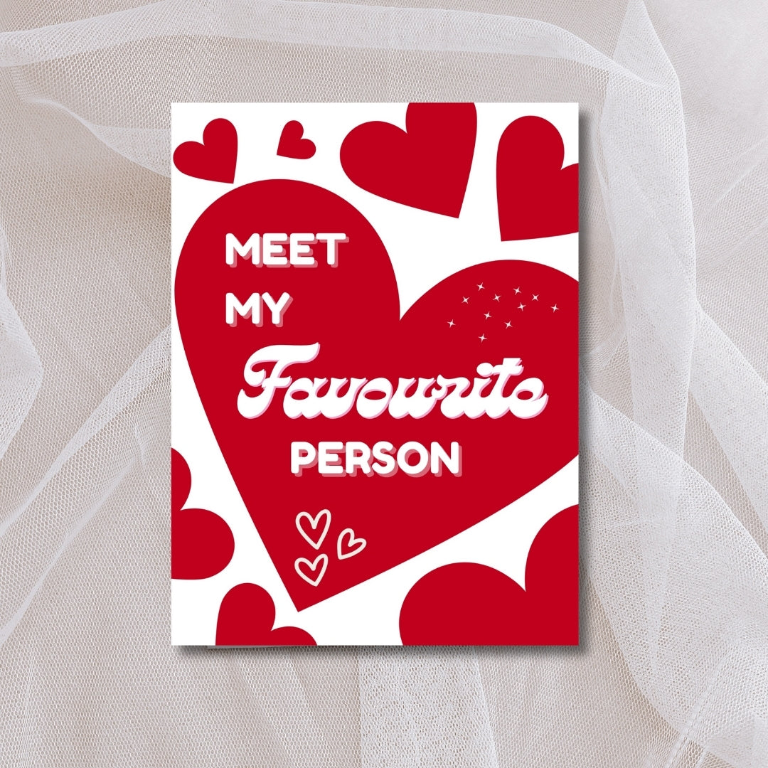 Meet My Favourite Person – Romantic Mirror Greeting Card ( With Free Frame )