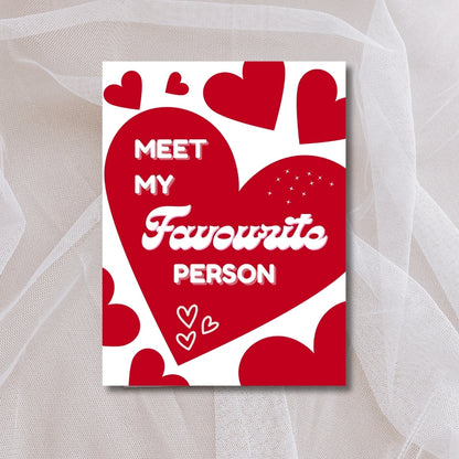 Meet My Favourite Person – Romantic Mirror Greeting Card ( With Free Frame )