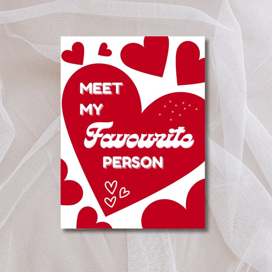 Meet My Favourite Person – Romantic Mirror Greeting Card ( With Free Frame )