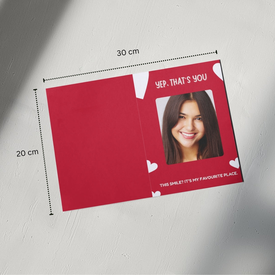 Meet My Favourite Person – Romantic Mirror Greeting Card ( With Free Frame )