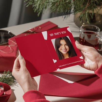 Meet My Favourite Person – Romantic Mirror Greeting Card ( With Free Frame )